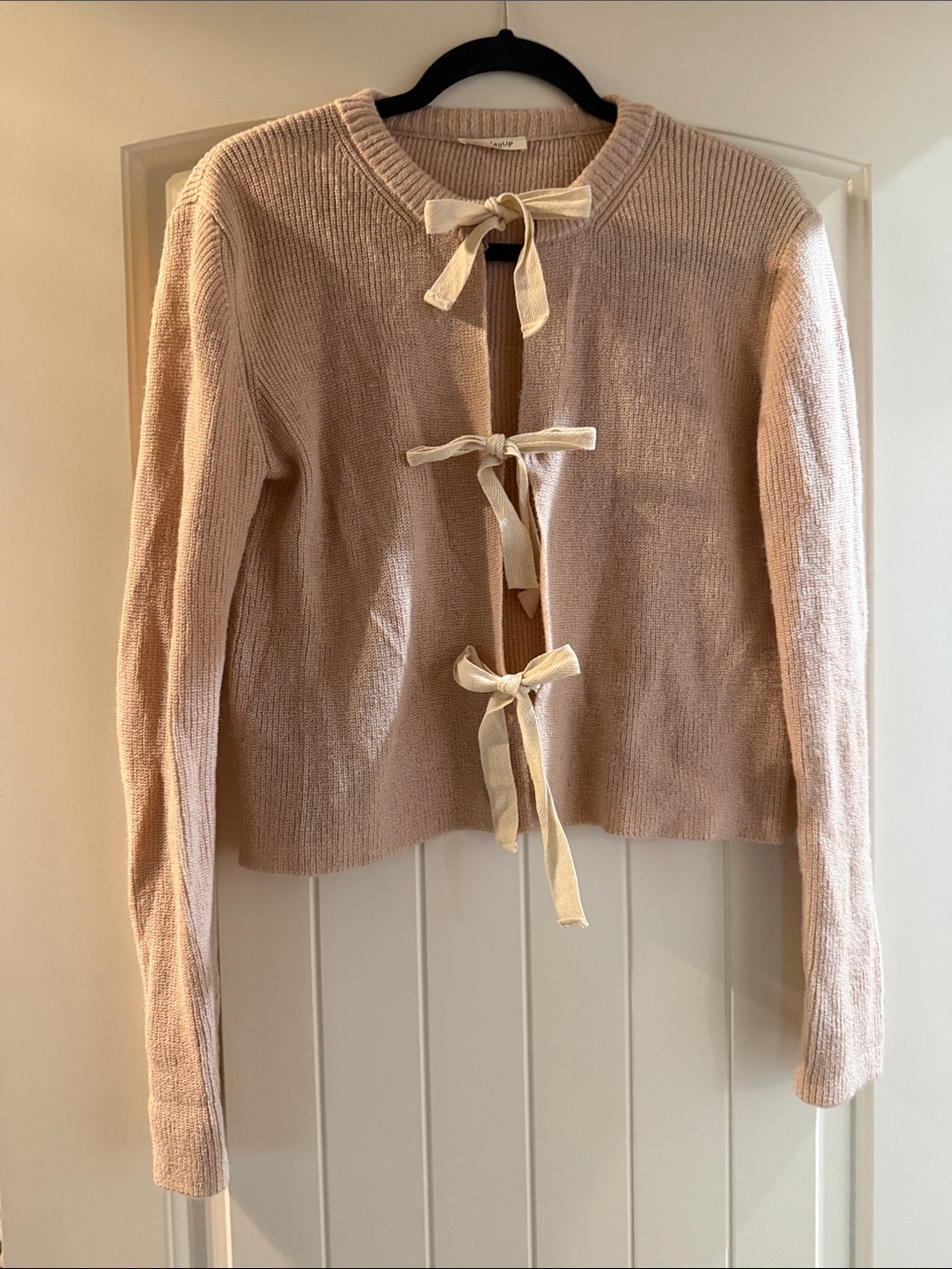 Cute tie front sweater